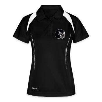 astronaut on the moon - Women's Polo breathable - black/white - Front