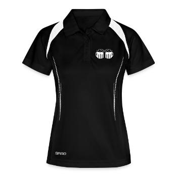 Chopes à bière - Polo respirant Femme - noir/blanc - Devant