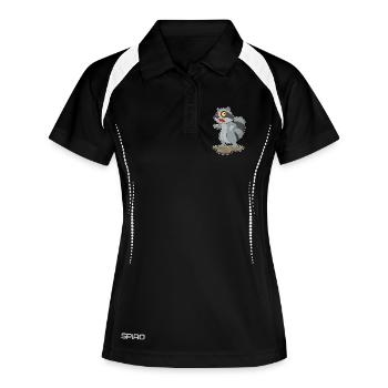 Raccoon Halloween Zombie - Women's Polo breathable - black/white - Front