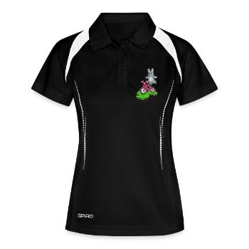 Vélo de lapin - Polo respirant Femme - noir/blanc - Devant