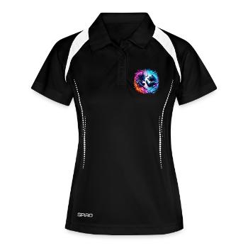 Bataille d’échange de taureaux contre ours - Polo respirant Femme - noir/blanc - Devant