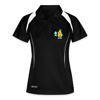 Pêche au poisson pêcheur avocat - Polo respirant Femme - noir/blanc - Devant