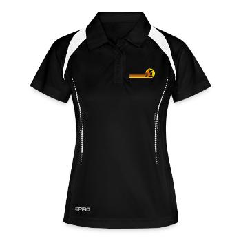 SUP paddleboarding Stand Up Paddle paddling - Women's Polo breathable - black/white - Front