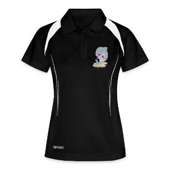 Sucette dauphin - Polo respirant Femme - noir/blanc - Devant