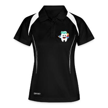 Tooth Cricket Cricket Bat - Women's Polo breathable - black/white - Front