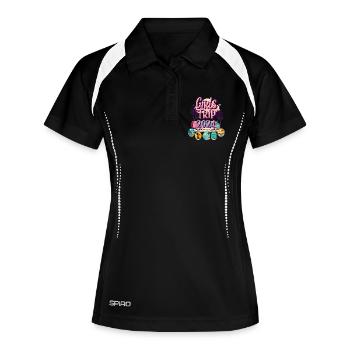 Girls Trip Wochenende 2024 Frauen Mädelsreisen - Frauen Polo atmungsaktiv - Schwarz/Weiß - Vorne