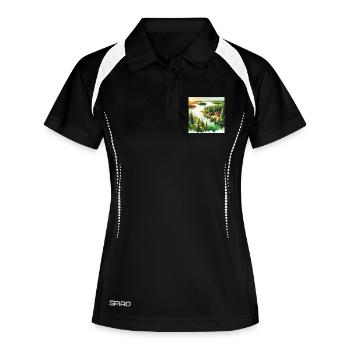 Summer Forest Rovaniemi Scandinavia Finland Nature - Women's Polo breathable - black/white - Front