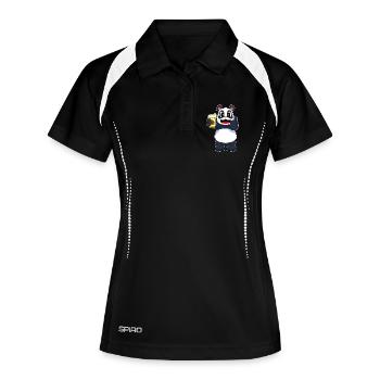 Panda Coffee to go Mug - Women's Polo breathable - black/white - Front