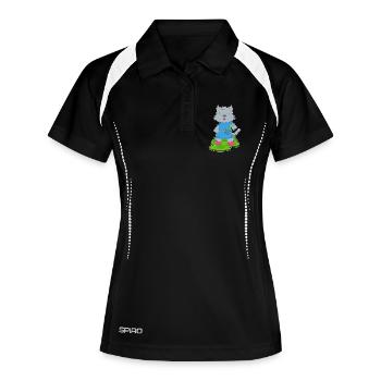 Cat Tennis Tennis Racket - Women's Polo breathable - black/white - Front