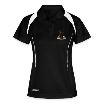 Échecs vintage - Polo respirant Femme - noir/blanc - Devant