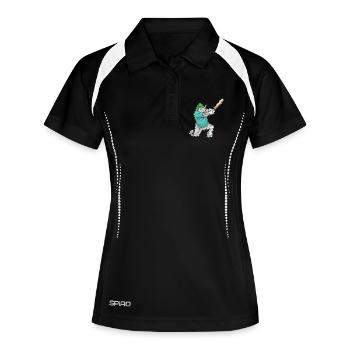 Rhino Cricket Battes de cricket - Polo respirant Femme - noir/blanc - Devant