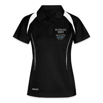 Holzspielzeugmacher Ausbildung Beruf Geschenk - Frauen Polo atmungsaktiv - Schwarz/Weiß - Vorne