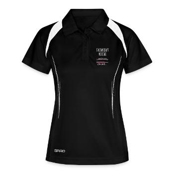 Fachkraft Küche Ausbildung Beruf Geschenk - Frauen Polo atmungsaktiv - Schwarz/Weiß - Vorne