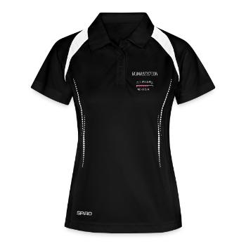 Raumausstatterin Ausbildung Beruf Geschenk - Frauen Polo atmungsaktiv - Schwarz/Weiß - Vorne
