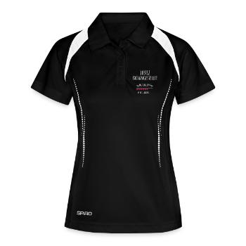 Justizfachangestellte Ausbildung Beruf Geschenk - Frauen Polo atmungsaktiv - Schwarz/Weiß - Vorne