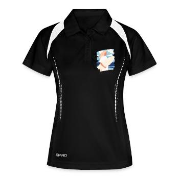 Surfeur - Polo respirant Femme - noir/blanc - Devant