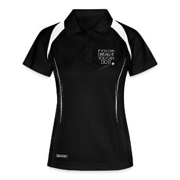 Si vous pouvez en rêver, vous pouvez le faire Objectifs Motivation - Polo respirant Femme - noir/blanc - Devant