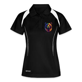 Brown Bear, Grizzly Bear, Bear Brothers, Forest, Wild Bears - Women's Polo breathable - black/white - Front