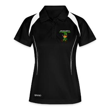 Wake Me Up When it's St Patrick's Day - Humour  - Polo respirant Femme - noir/blanc - Devant