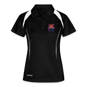 Shoo Fly Drôle de haine mouches Shoo Fly - Polo respirant Femme - noir/blanc - Devant