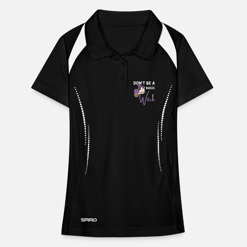 Cow Halloween Witch Witches don't be a basic witch Women's Polo breathable