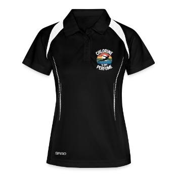 Kunstspringen Turmspringer Sprungbrett - Frauen Polo atmungsaktiv - Schwarz/Weiß - Vorne