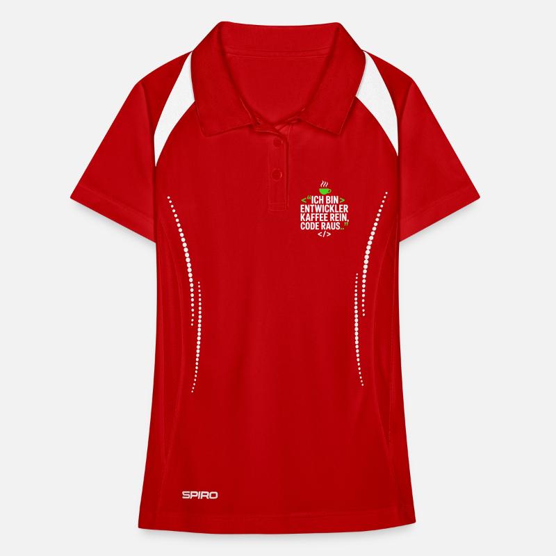 Developer Coffee Saying Women's Polo breathable