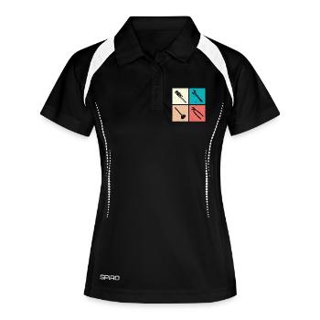 Chauffagiste Plombier Plombier de construction chauffage - Polo respirant Femme - noir/blanc - Devant