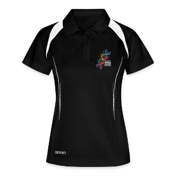 C’est dans mon ADN Héritage hispanique Fierté latino - Polo respirant Femme - noir/blanc - Devant