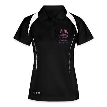 Cuban Knight Anole Reptile Keeper Lizard - Women's Polo breathable - black/white - Front
