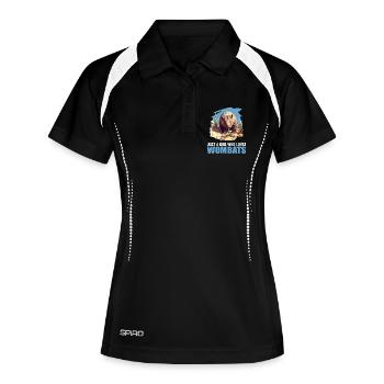 Wombats Wombat - Women's Polo breathable - black/white - Front