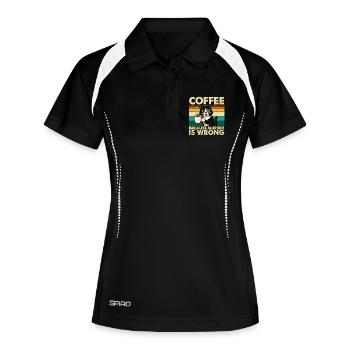 Coffee Because Murder Is Wrong Sarcastic - Women's Polo breathable - black/white - Front
