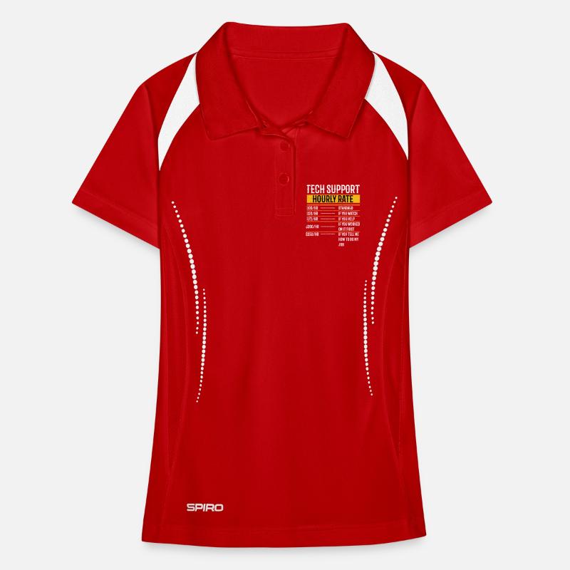 Support technique Taux horaire Programmeur Technique Polo respirant Femme