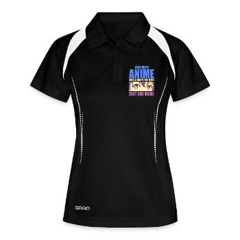 Anime Manga Otaku Kawaii Japan Cosplay Comic - Women's Polo breathable - black/white - Front