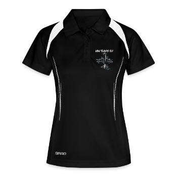 Comment les avions volent Citation amusante d’un ingénieur aéronautique - Polo respirant Femme - noir/blanc - Devant