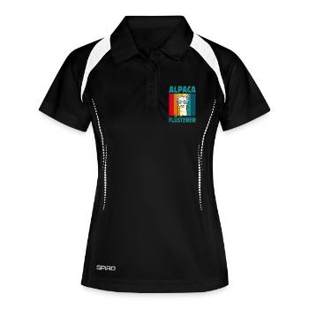 Alpaca Fan ALPACA FLÜSTERER Lama Lustiges - Women's Polo breathable - black/white - Front