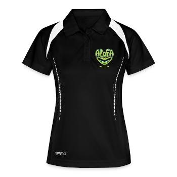 Chemise Alofa Cool Frog avec ambiance tropicale - Polo respirant Femme - noir/blanc - Devant