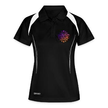 LIMITED EDITION 2002 24TH BIRTHDAY - Women's Polo breathable - black/white - Front