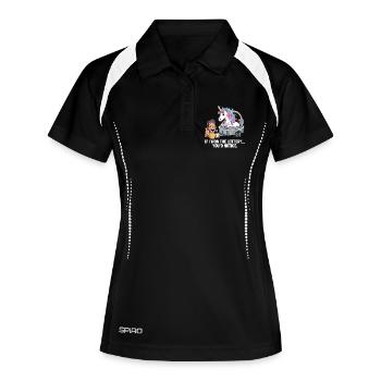 Funny If I Won The Lottery You'd Notice Yacht boat - Women's Polo breathable - black/white - Front