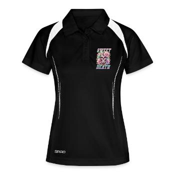 Flowers Skull Beauty Bloom - Women's Polo breathable - black/white - Front