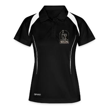 30 Jahre gereift wie ein guter Wein - Frauen Polo atmungsaktiv - Schwarz/Weiß - Vorne