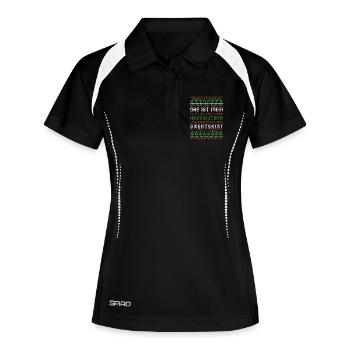 Es ist zu kalt für hässliche Weihnachtspullover - Frauen Polo atmungsaktiv - Schwarz/Weiß - Vorne