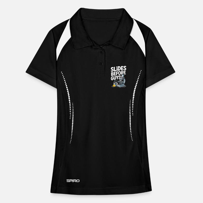 Lab Technician Slides Before Guys Laboratory Work Women's Polo breathable