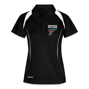 Padel game WHY I NEVER WIN IN PADEL Funny - Women's Polo breathable - black/white - Front