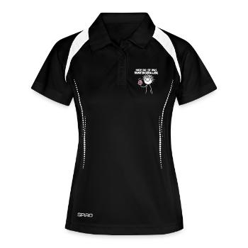 Ici, tu es tombé avec un ton sarcastique - Polo respirant Femme - noir/blanc - Devant