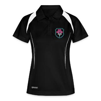 Panneau du Big Sister Club - Polo respirant Femme - noir/blanc - Devant