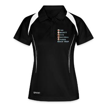 Utah Mighty 5 Nationalparks Tour - Frauen Polo atmungsaktiv - Schwarz/Weiß - Vorne