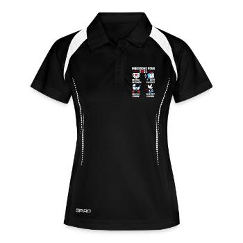 bientôt Papa 2026 Annonce Humour, Futur Papa 2026 - Polo respirant Femme - noir/blanc - Devant