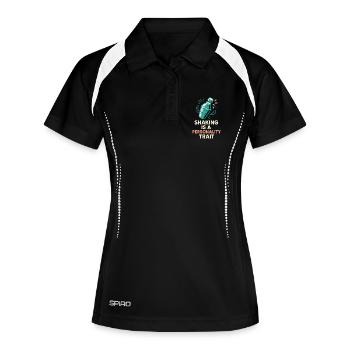 Shaker Steckt Fest Anfänger-mixologe - Frauen Polo atmungsaktiv - Schwarz/Weiß - Vorne
