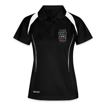 Neurodivergent introvert - Women's Polo breathable - black/white - Front